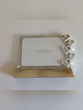 Things Remembered Everlasting Love Floating Frame Silver 7.5 x 6 Swarovski